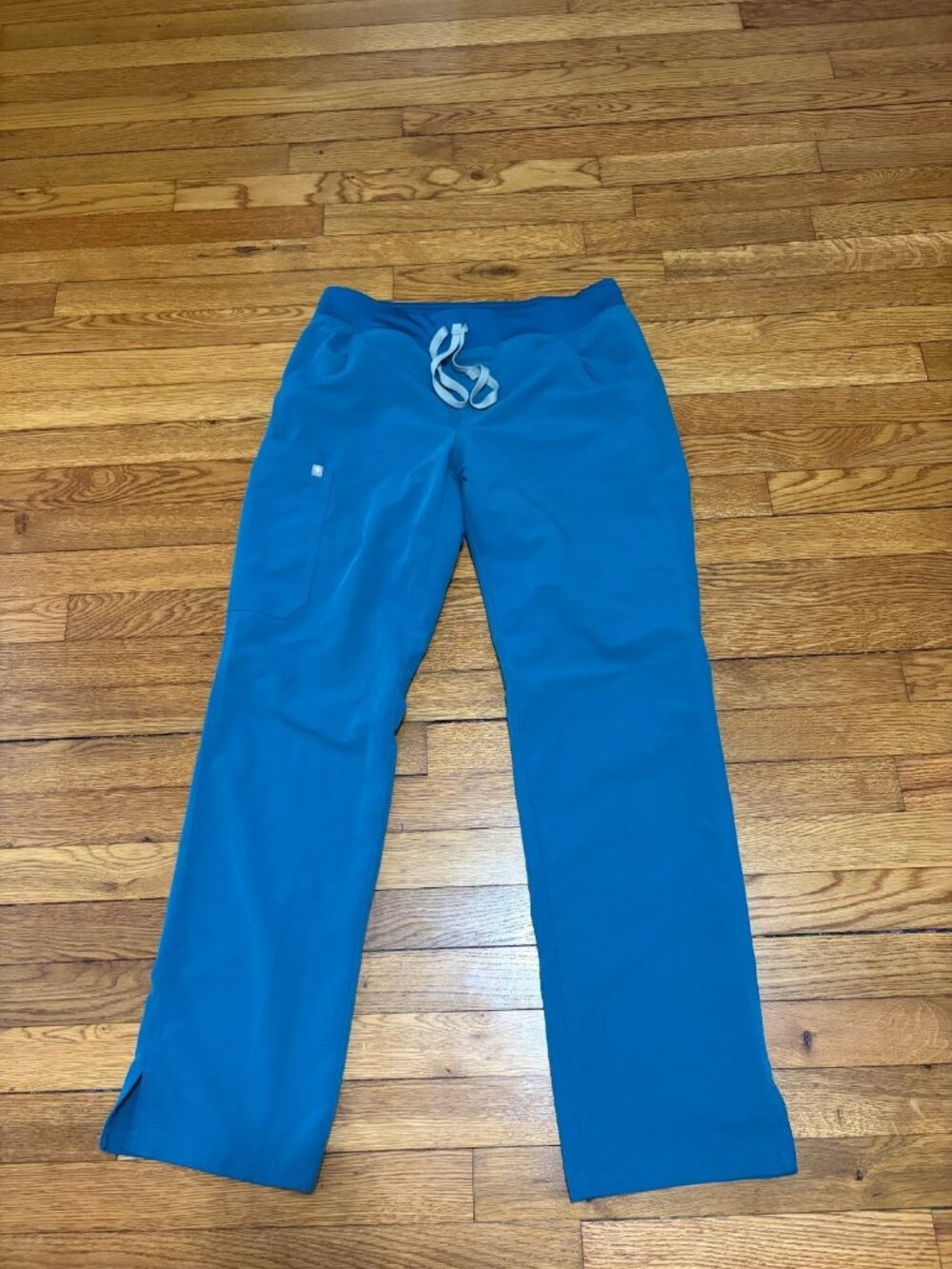 FIGS Technical Collection Womens Scrub Pants Size Small Teal Blue Nurse Bottoms